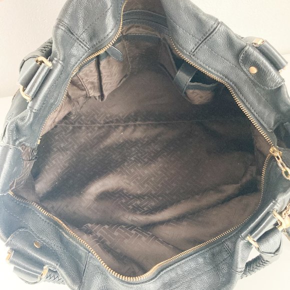 Cole Haan Oversized Black Pebble Leather Hobo Shoulder Bag w Adjustable Strap - Picture 12 of 16